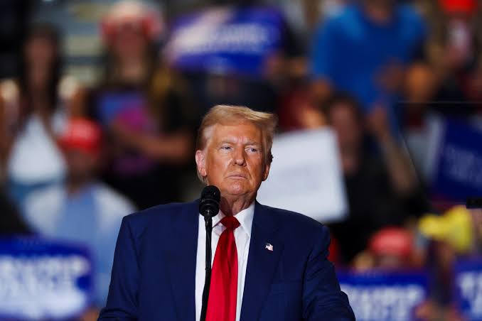 Donald Trump speaking after warning Iran over alleged assassination threat