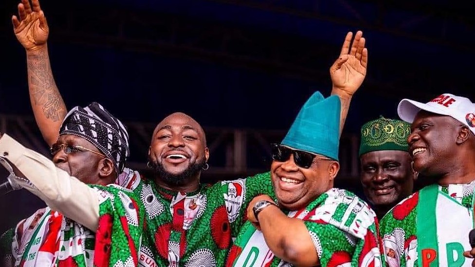 Ademola Adeleke celebrates victory in the Osun governorship election