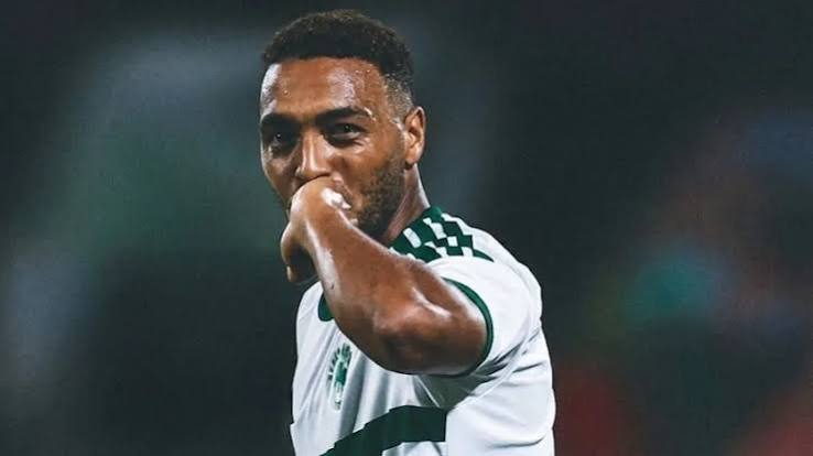 Cyriel Dessers celebrates after scoring Panathinaikos’ extra-time winner against CSKA 1948