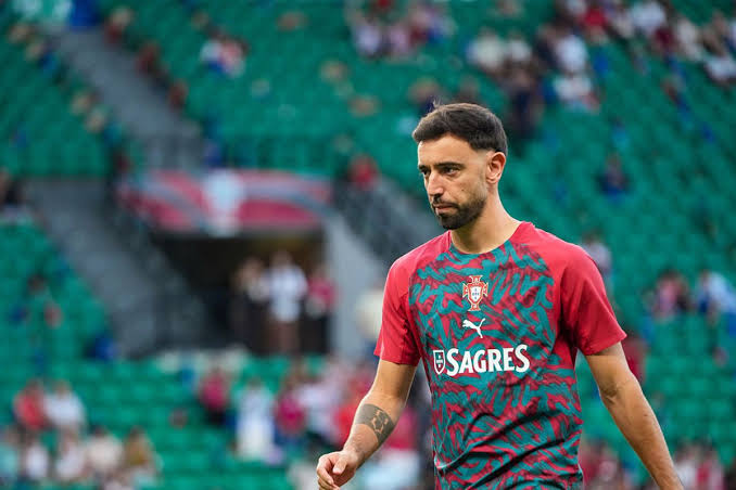 Bruno Fernandes in action for Portugal before suffering an injury setback