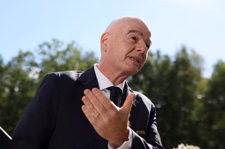 FIFA President Gianni Infantino amid growing opposition from UEFA and European football federations