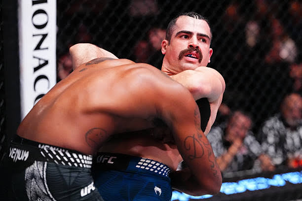 Luis Hernandez submits Sedriques Dumas during his UFC debut in Las Vegas