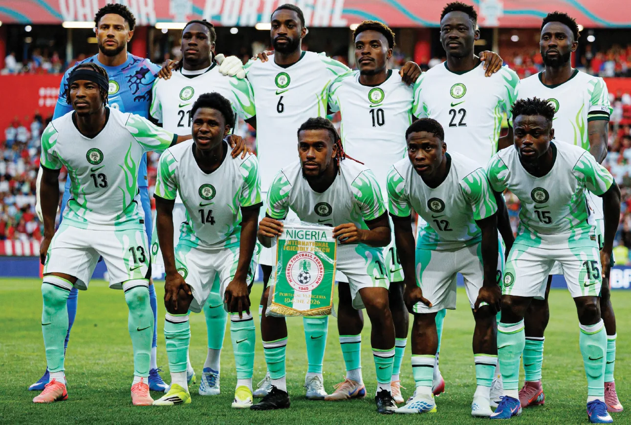 Super Eagles players during Nigeria’s 3-0 defeat to Guinea-Bissau