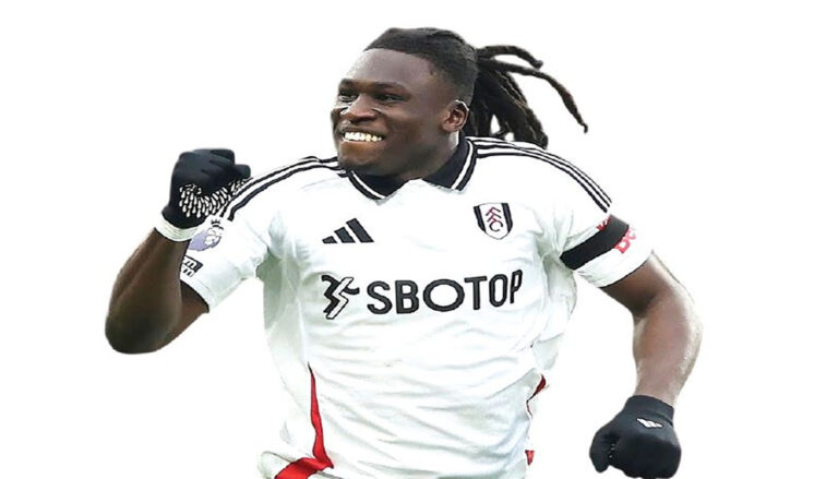 Calvin Bassey playing for Fulham in the Premier League
