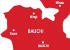 Bauchi State Police Command personnel pictured in connection with investigations into the deaths of two children.