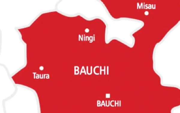 Bauchi State Police Command personnel pictured in connection with investigations into the deaths of two children.