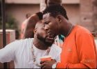 Davido and his aide Dre pictured together in a photograph accompanying reports of a missing phone at Zlatan's wedding.