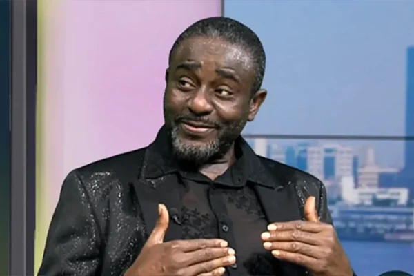 Nollywood actor Emeka Ike speaking during a television appearance, accompanying reports of the dismissal of his N10bn privacy lawsuit.