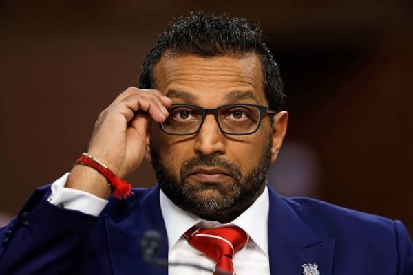 FBI Director Kash Patel pictured during an official appearance discussing the agency's international fraud crackdown.