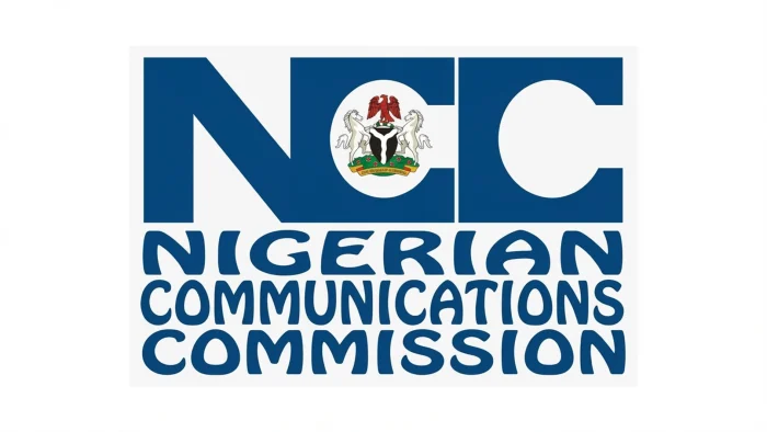 Smartphones displayed beside the Nigerian Communications Commission logo